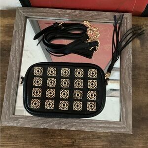 Black and Gold Crossbody Bag
